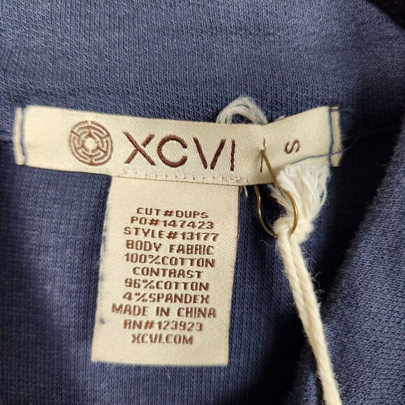 NWT XCVI Blue 13177 Katerin Blanket Hem Long Sleeve Full Zip Jacket SIZE SMALL - Picture 15 of 16